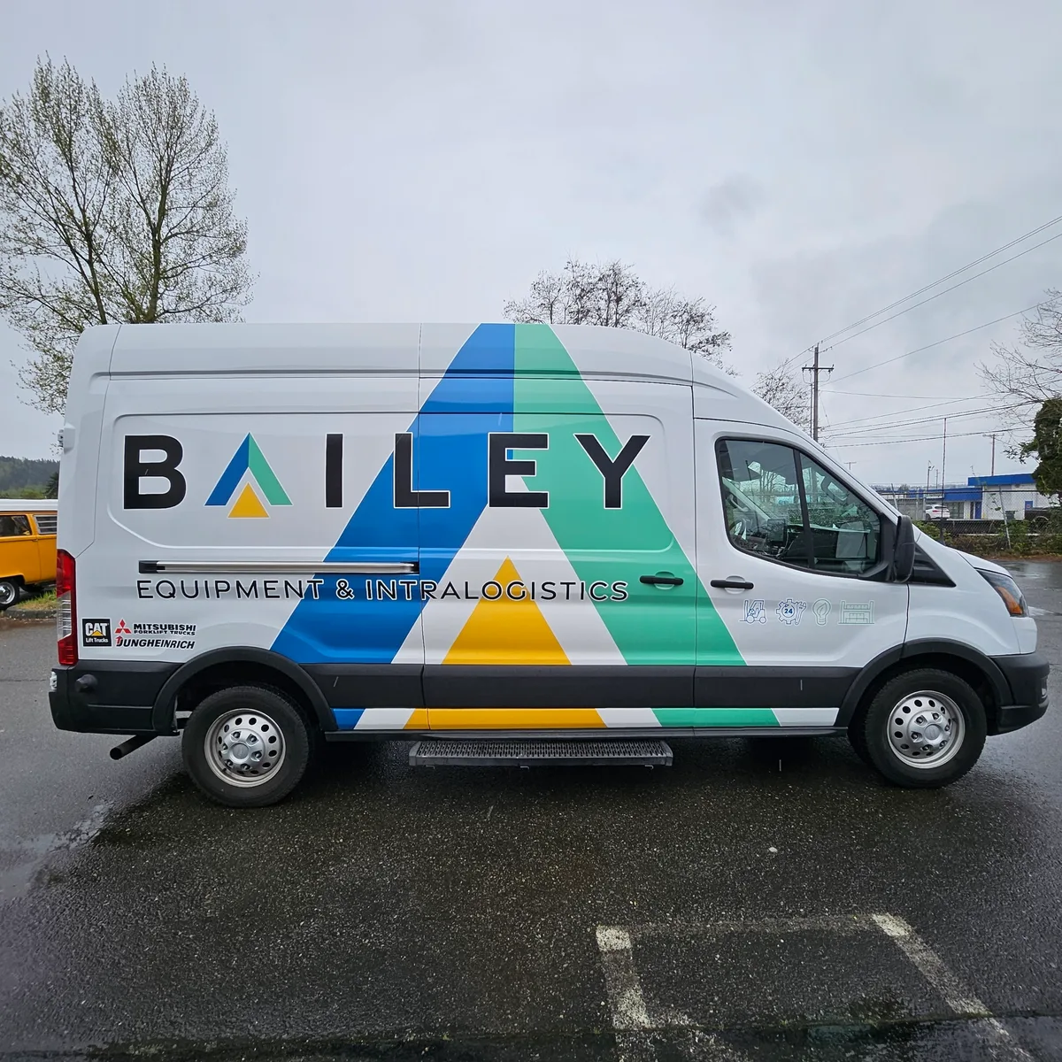 Partial wrap on a Ford Transit van in Kent, WA