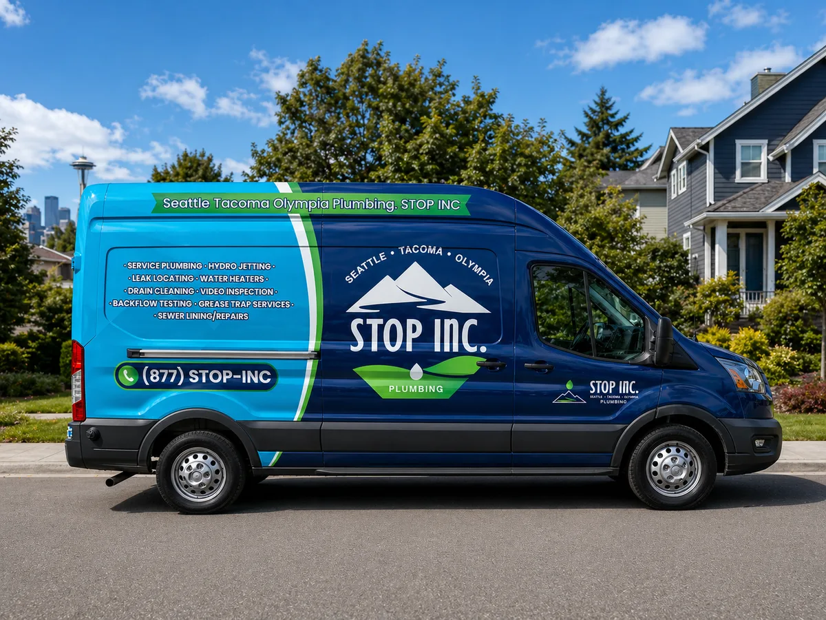 Partial wrap on a Ford Transit van in Seattle, WA