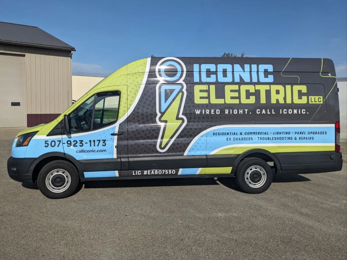 Full wrap on a Ford Transit van in Rochester, MN