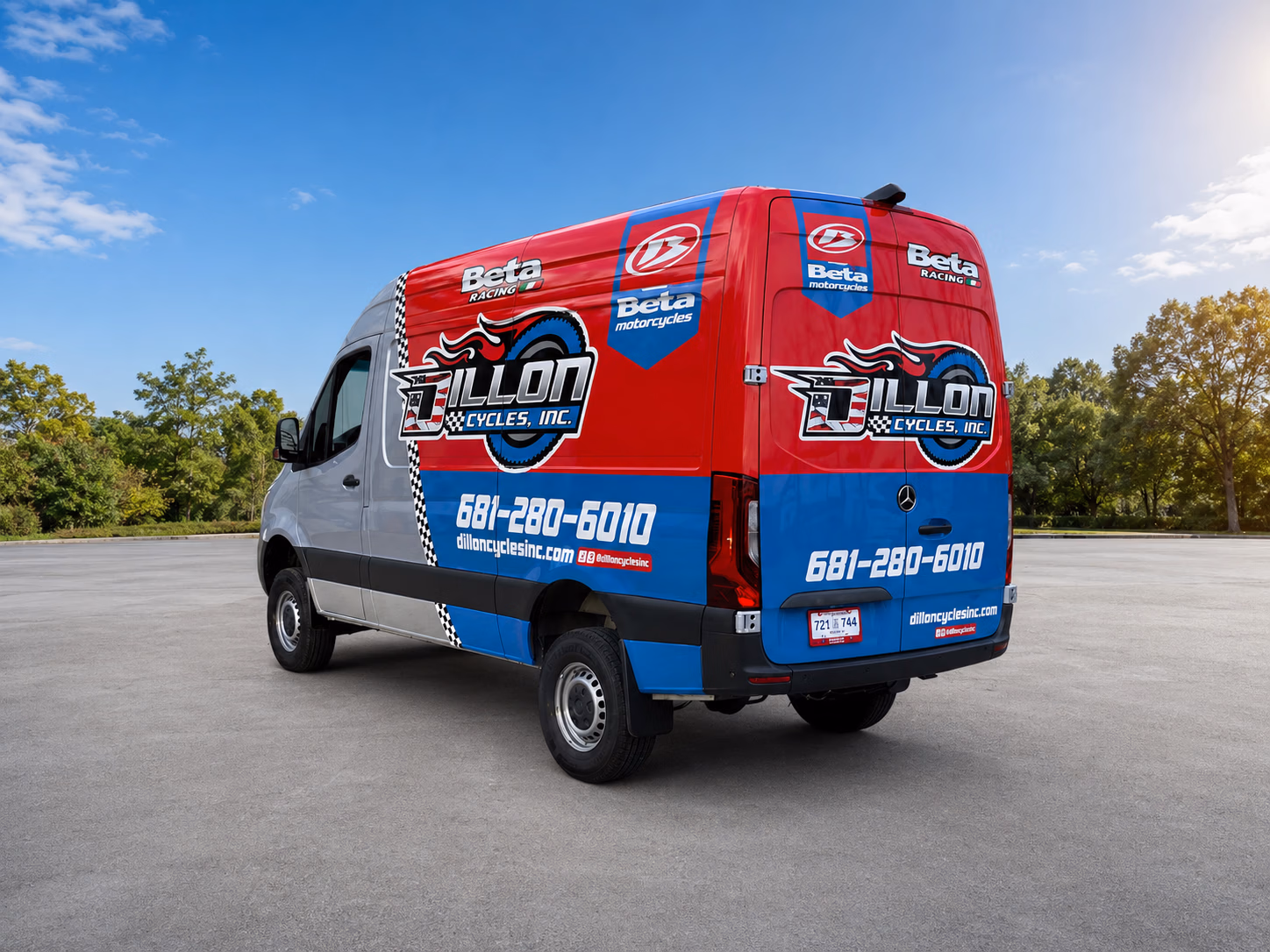 Dillon Cycles, Inc. vehicle wrap in Eleanor, WV