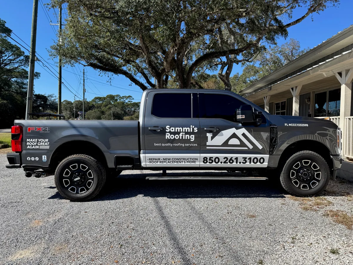 Spot graphics on a Ford F-Series Super Duty truck in Pensacola, FL