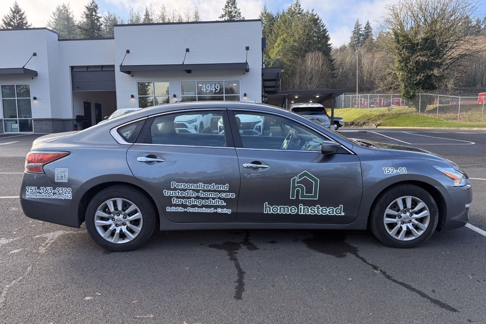 Home Instead vehicle wrap in Tacoma, WA
