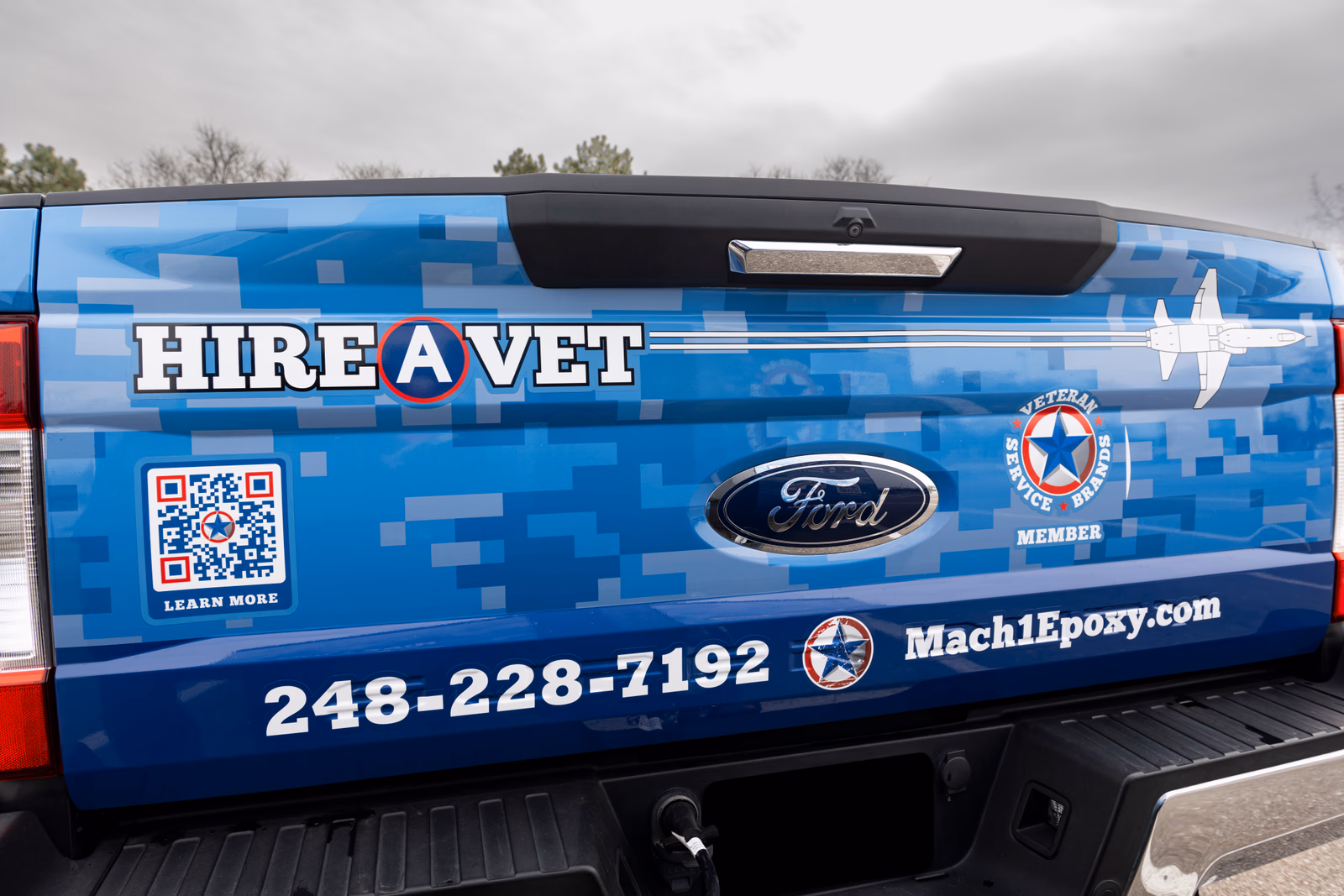 Mach One Epoxy Floors vehicle wrap in Oakland County, MI