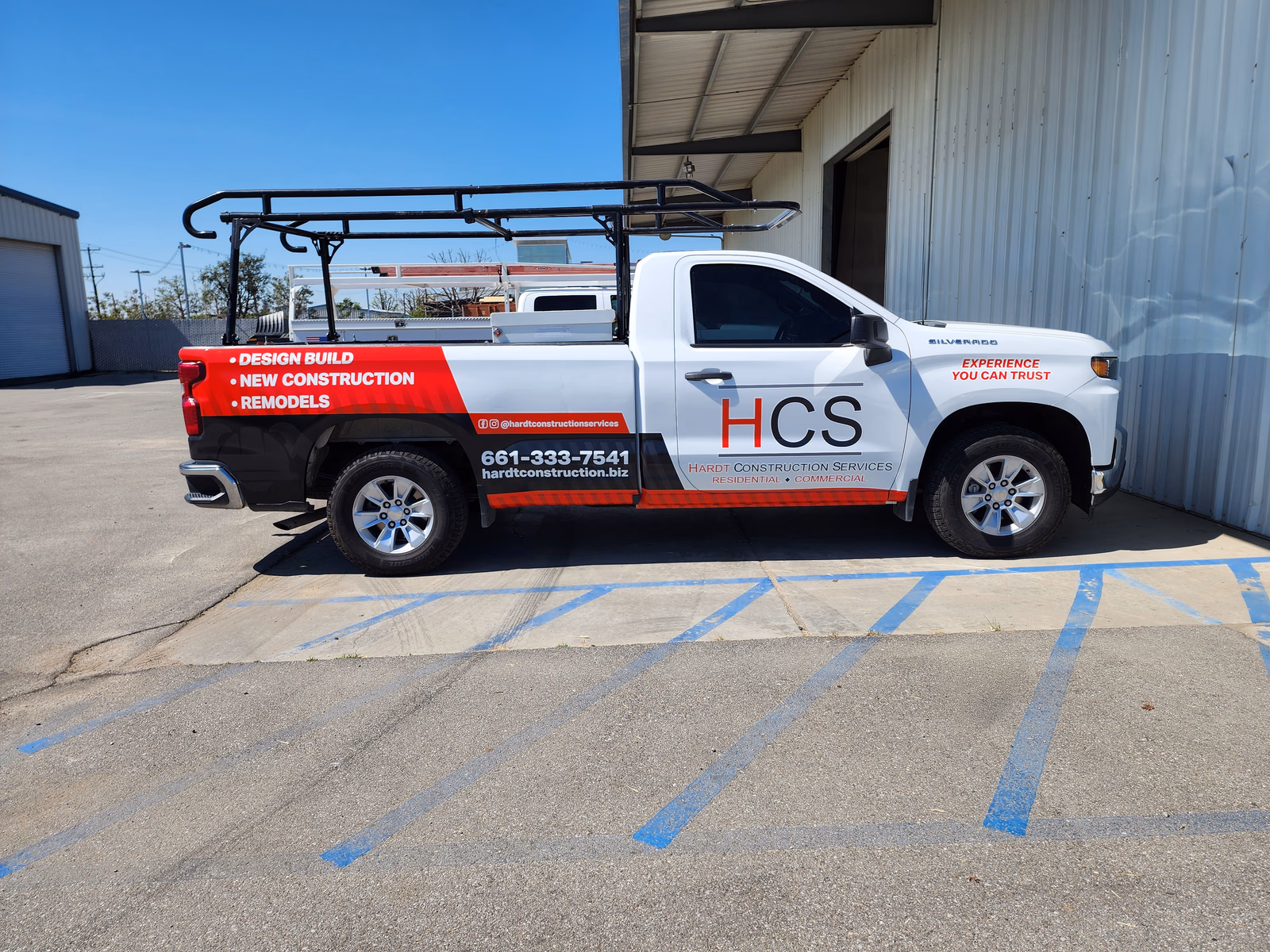 Hardt Construction Services vehicle wrap in Bakersfield, CA