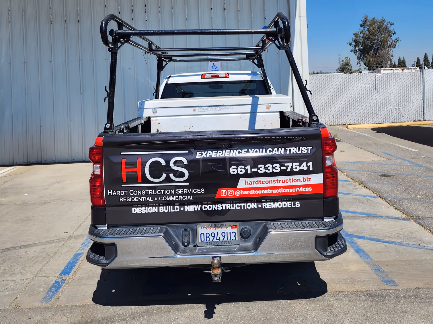 Hardt Construction Services vehicle wrap in Bakersfield, CA