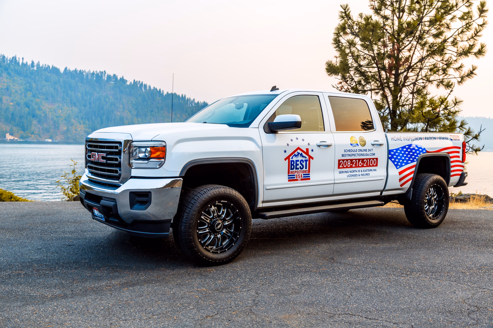 Best Inspections USA vehicle wrap in Coeur d'Alene, ID
