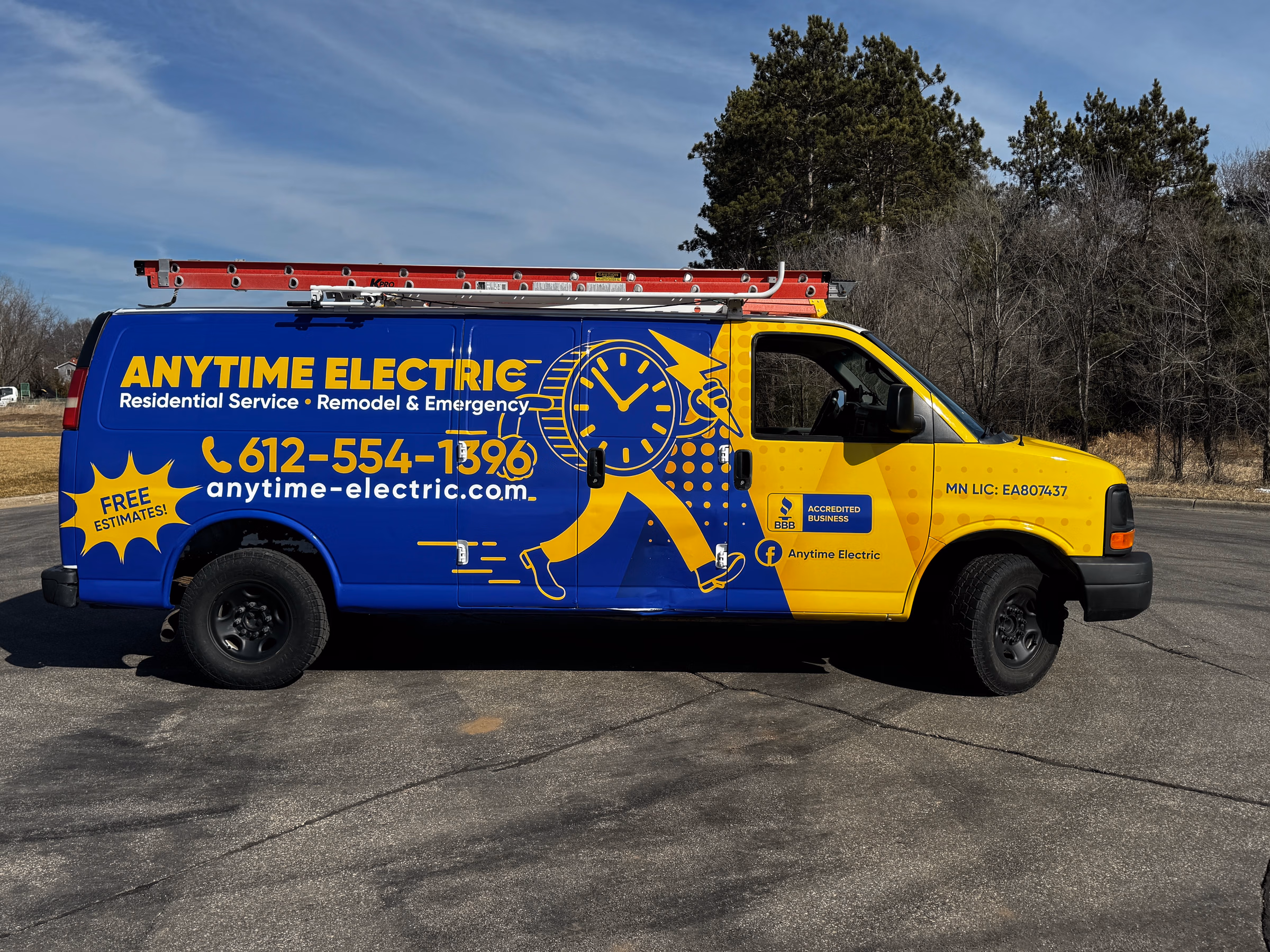 Anytime Electric vehicle wrap in Minneapolis, MN