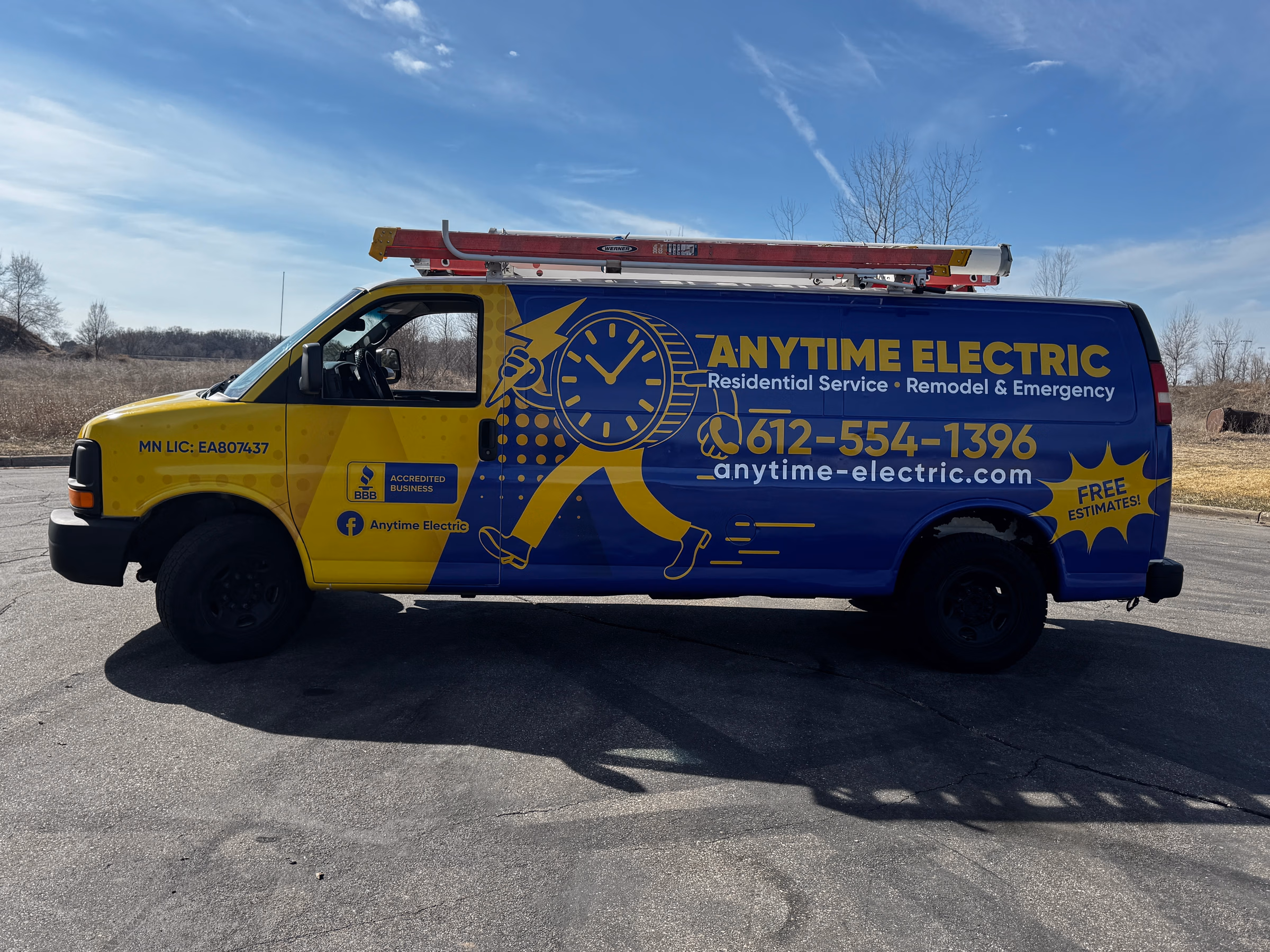 Anytime Electric vehicle wrap in Minneapolis, MN