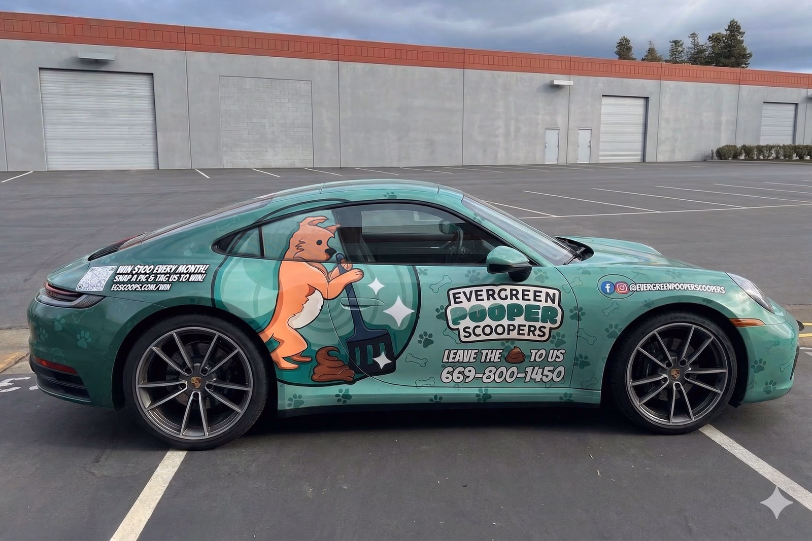 Evergreen Pooper Scoopers vehicle wrap
