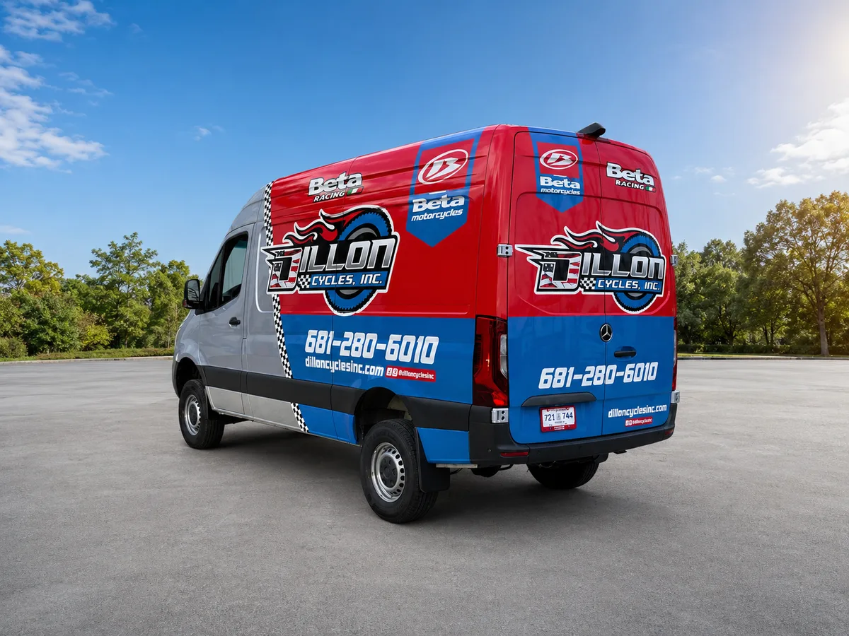 Partial wrap on a Mercedes-Benz Sprinter van in Eleanor, WV
