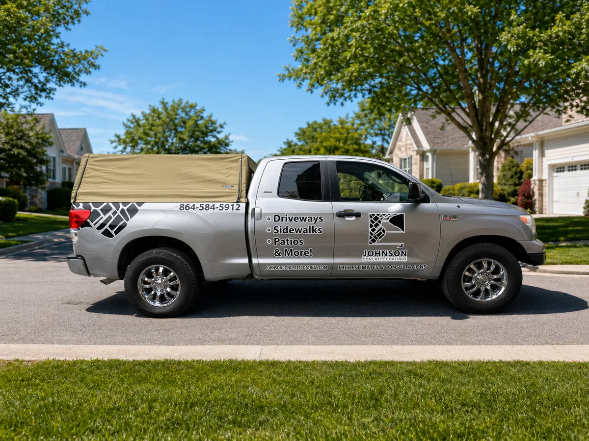 Spot graphics on a Toyota Tundra truck in Greenville, SC