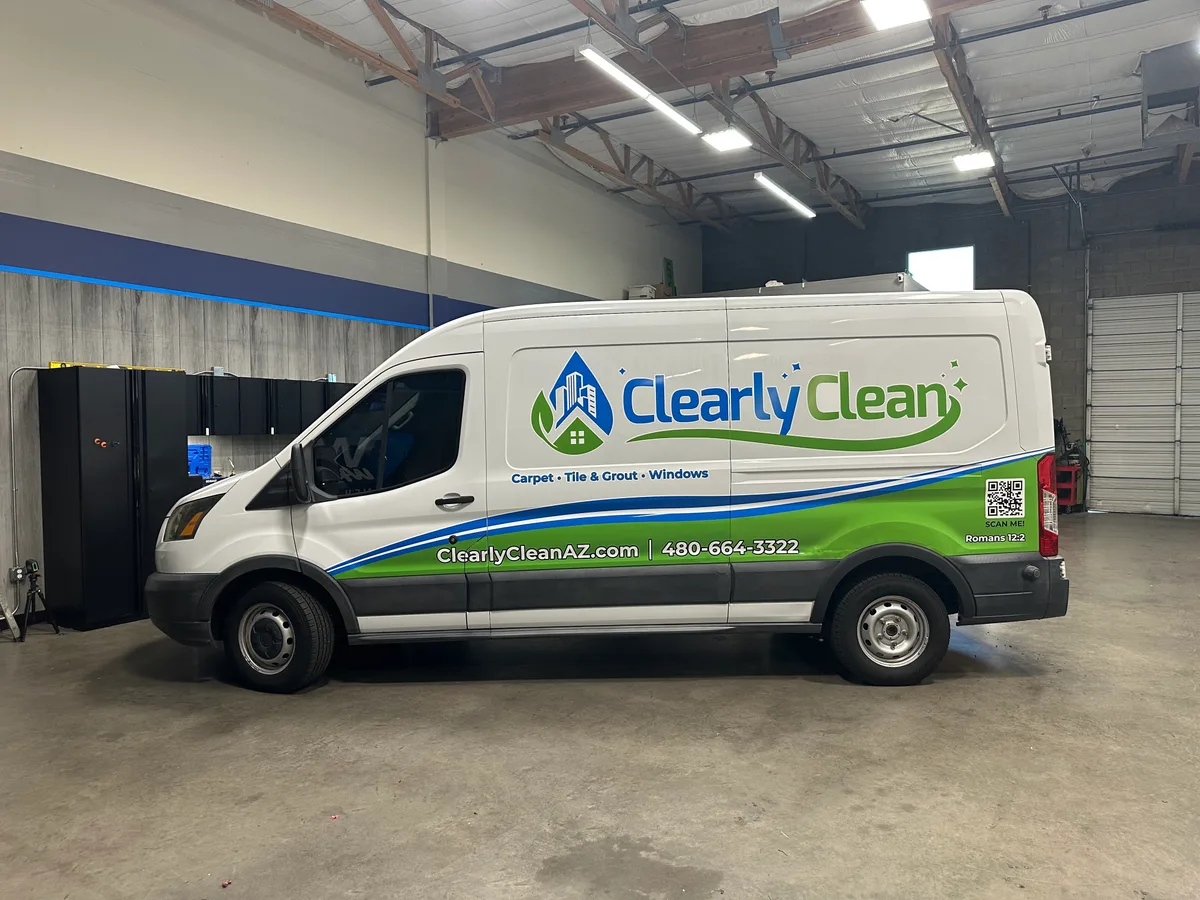 Partial wrap on a Ford Transit van in Phoenix, AZ