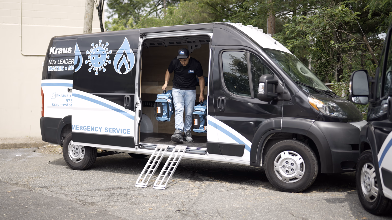 Kraus Restoration vehicle wrap in Newark, NJ