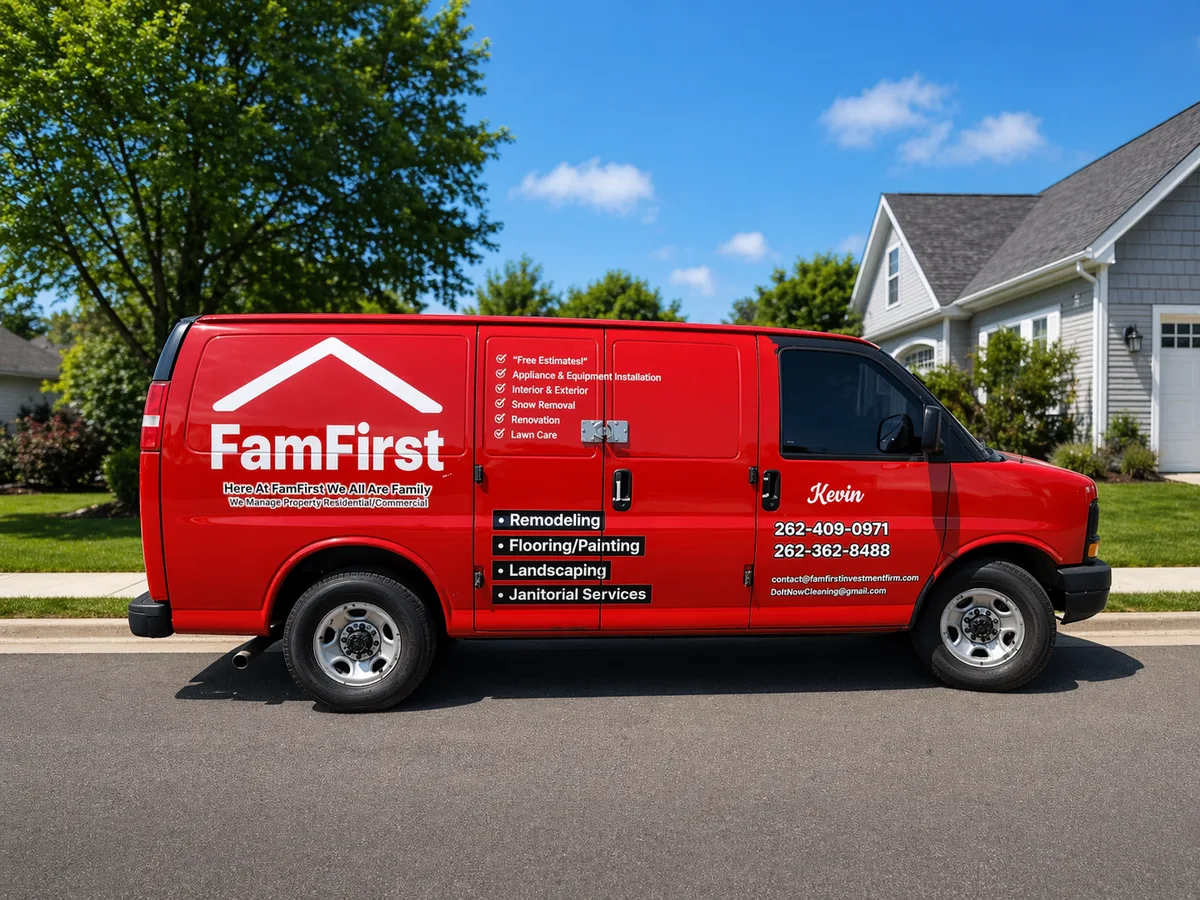 Full wrap on a Chevrolet Express Van in Milwaukee, WI