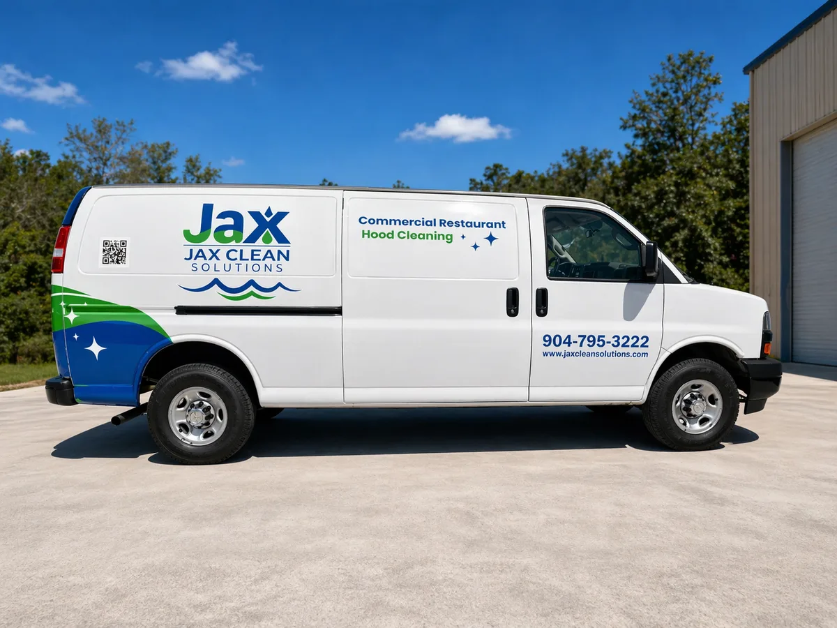Spot graphics on a Chevrolet Express van in Jacksonville, FL